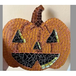 Pumpkin jack-o-Lantern mosaic